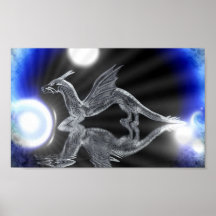 Dragón azul impresiones