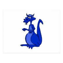 Dragón azul postal