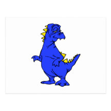 Dragón azul postal