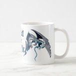Dragón azul que vuela - necesidad de la magia taza de café