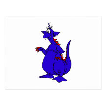 Dragón azul torpe Guy.png Postal