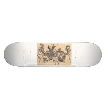 Dragón bajo pie patín personalizado