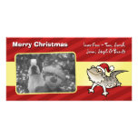 Dragón barbudo del navidad/dragón de Rankins Tarjeta Con Foto Personalizada