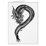 Dragon black and white Design Grußkarte