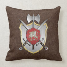 Dragón Brown del escudo de la batalla Almohadas