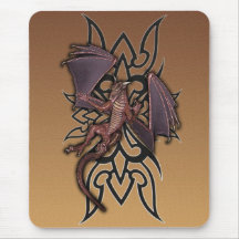 Dragón céltico. arte de la fantasía tapetes de raton
