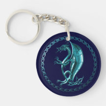 Dragón céltico azul