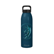 Dragón céltico azul botella de agua reutilizable