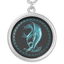 Dragón céltico azul grímpola