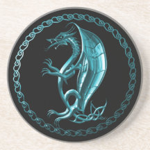 Dragón céltico azul posavasos manualidades