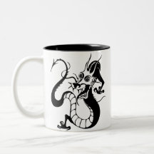 Dragón chino (2) tazas de café