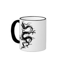 Dragón chino (4) tazas de café