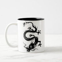 Dragón chino (8) tazas de café