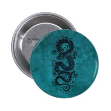 Dragón chino áspero, azul pin