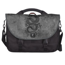 Dragón chino áspero, oscuro bolsas de portátil