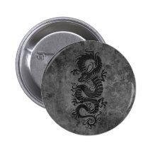 Dragón chino áspero, oscuro pin