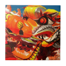 Dragón chino tejas  ceramicas