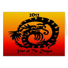 Dragón chino del Año Nuevo 2012 Tarjeta