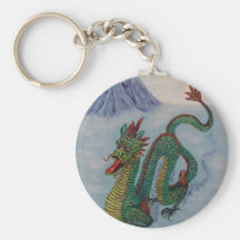 Dragón chino del destino llaveros