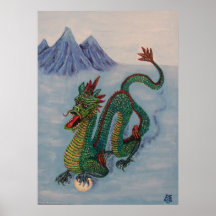 Dragón chino del destino poster