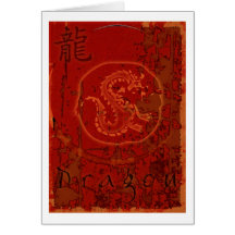 Dragón chino del zodiaco tarjetas