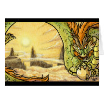 Dragón chino tarjetas