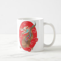 Dragón chino tazas de café