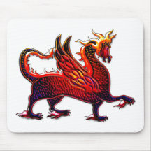 dragón con alas del fuego tapetes de ratones