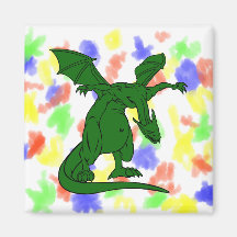dragón con alas green.png del medio de la situació imanes para frigoríficos
