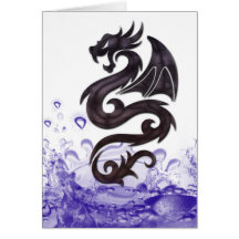 Dragón de agua chino felicitaciones