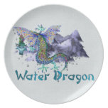 Dragón de agua platos para fiestas