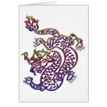 dragón de China Tarjeton