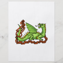 Dragón de estilo celta y rope.png flyer personalizado