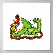 Dragón de estilo celta y rope.png impresiones