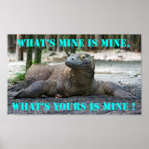Dragón de Komodo Posters