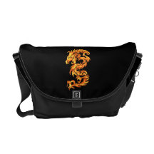 Dragón de la llama bolsas de mensajeria