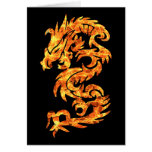 Dragón de la llama felicitaciones
