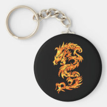Dragón de la llama llaveros personalizados