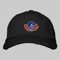 Dragón de la luna azul gorras bordados