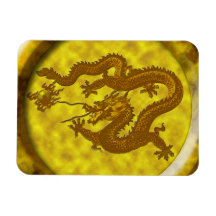 Dragón de la moneda de oro iman 