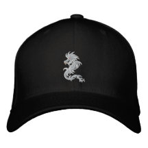 Dragón de la nieve gorros bordados