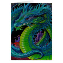 DRAGÓN DE NEÓN II por Lorri Karels Tarjetas