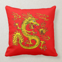 Dragón de oro almohadas