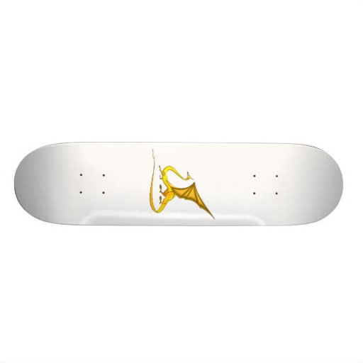 Dragón de oro de la fantasía tabla de skate