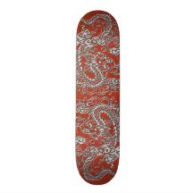 Dragón de plata en textura de cuero coralina profu patinetas personalizadas