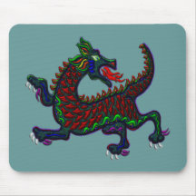 Dragón de respiración del fuego alfombrilla de ratón