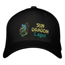 Dragón de Sun, cerveza dorada Gorras De Beisbol Bordadas