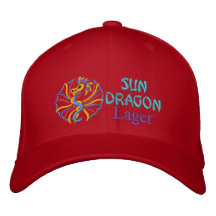 Dragón de Sun, cerveza dorada Gorros Bordados
