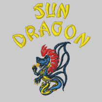 Dragón de Sun camisetas bordadas