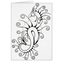 Dragón de Swirly Felicitación